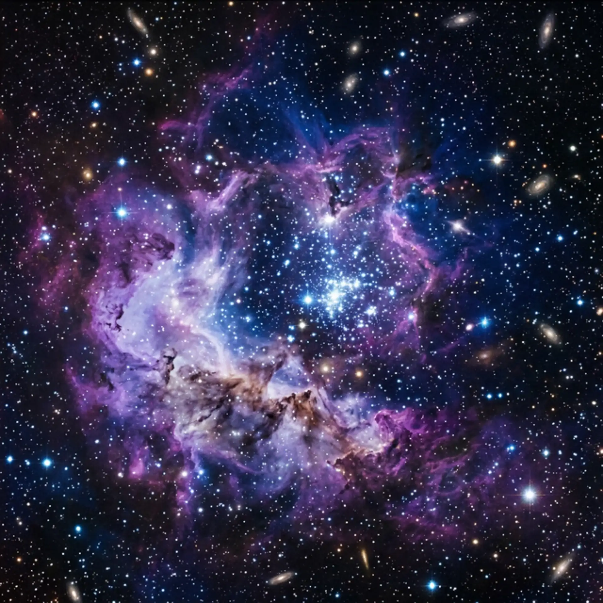 Espectacular nebulosa brillante en el cosmos