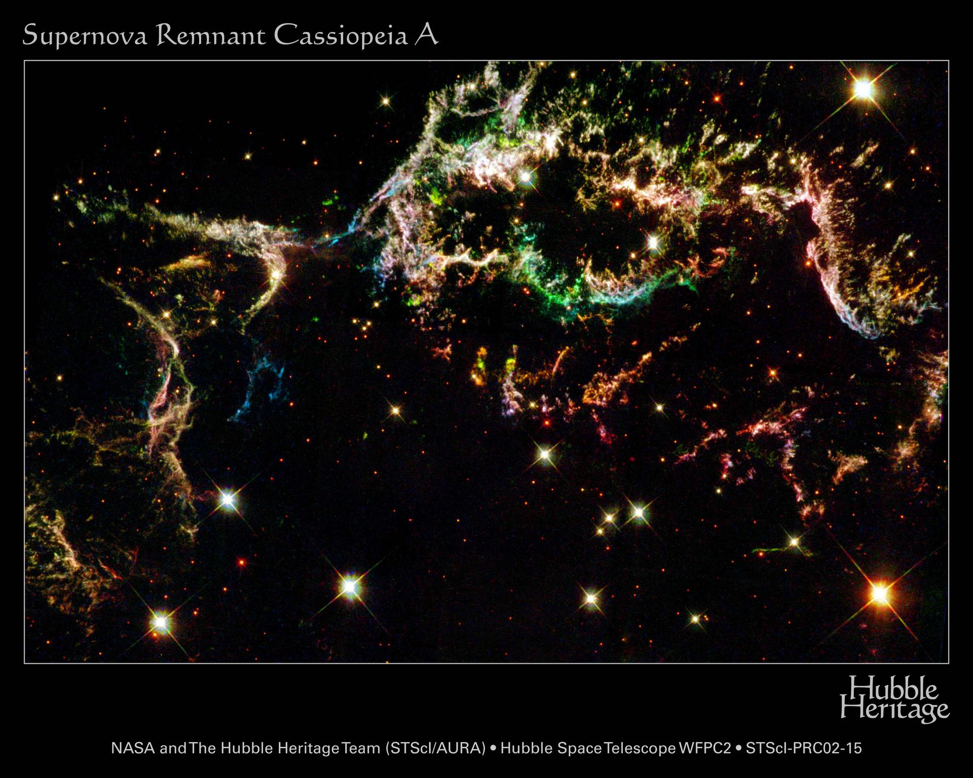 Cassiopeia A, los restos de una supernova fotografiados por el Hubble