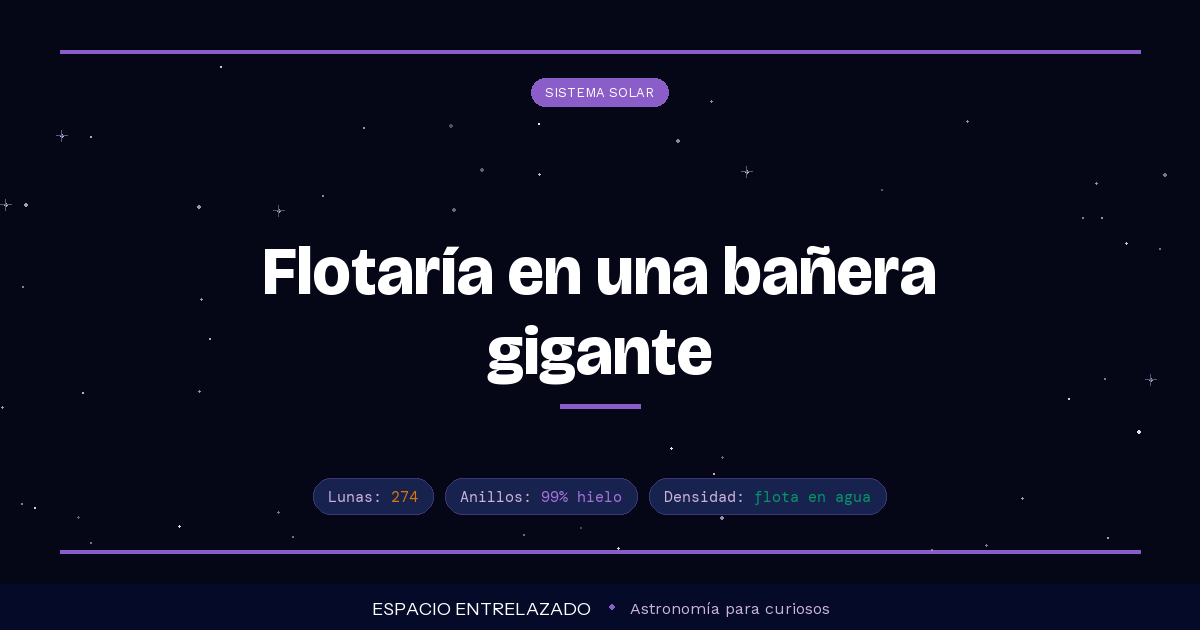 Saturno y sus anillos: composición, tamaño y lunas fascinantes