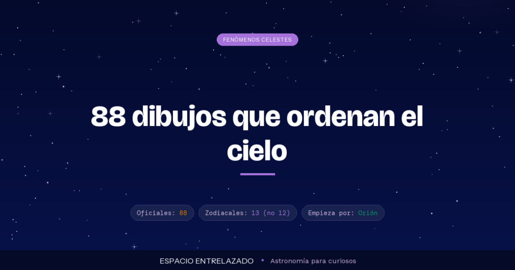 constelaciones del cielo mapa - Espacio Entrelazado