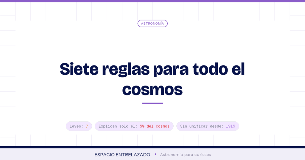 Las siete leyes de la física que explican el funcionamiento del universo