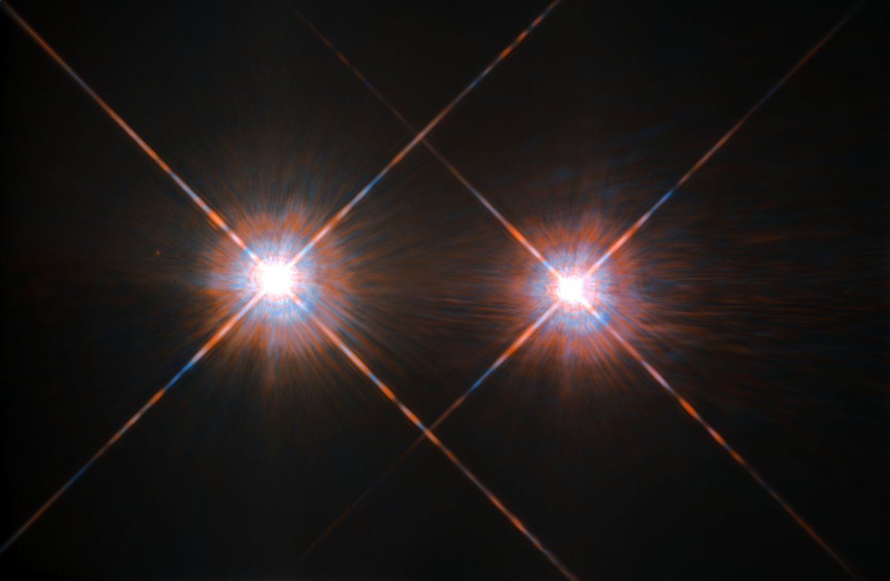 Alfa Centauri A y B, el sistema estelar más cercano a la Tierra, visto por el Hubble