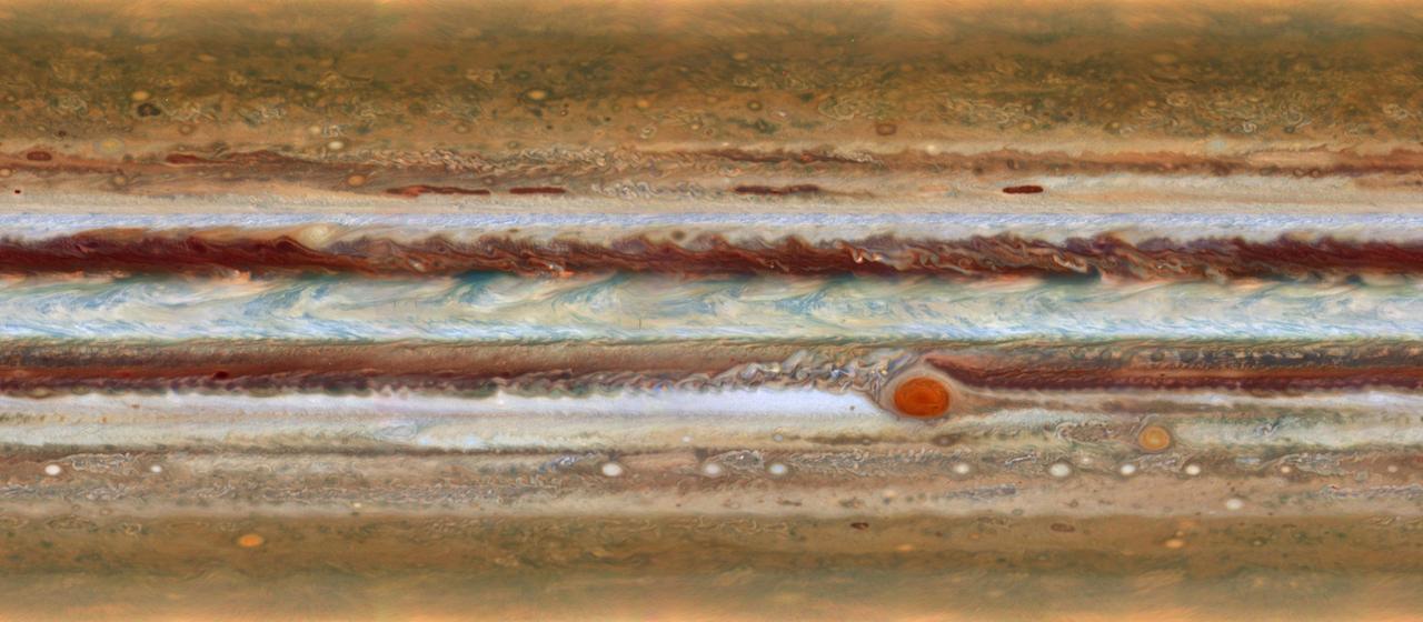 Júpiter y la Gran Mancha Roja vistos por el Hubble
