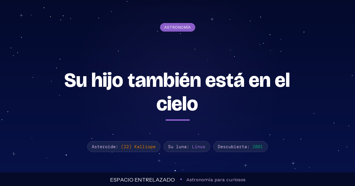 Calíope, musa de la poesía épica, y el asteroide 22 Kalliope