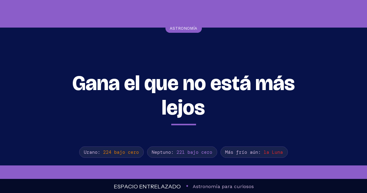 Urano, el planeta más frío del sistema solar, con -224 grados centígrados