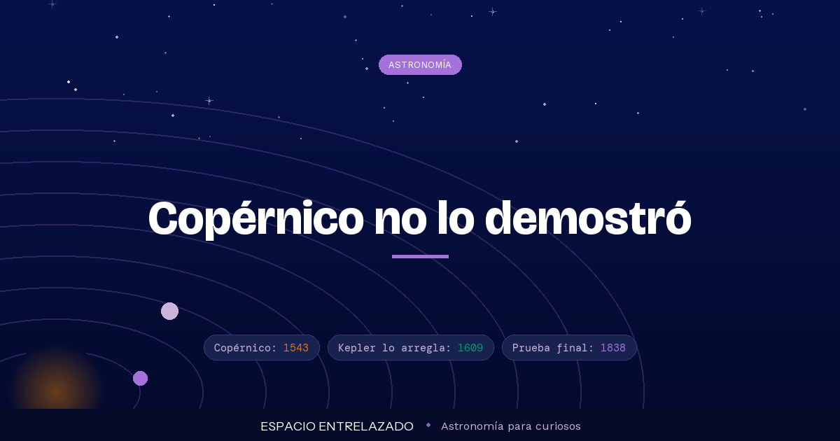 Modelo heliocéntrico: del sistema de Copérnico a la prueba definitiva