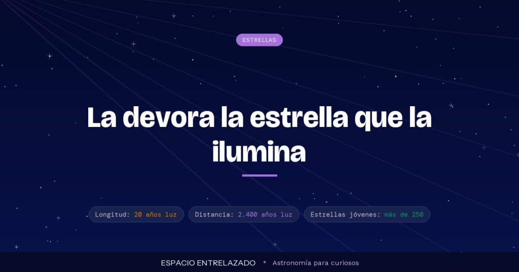 nebulosa Trompa de Elefante IC 1396A - Espacio Entrelazado