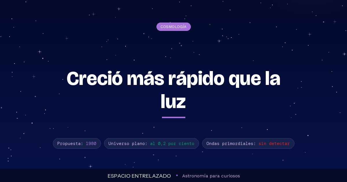 teoría inflacionaria del universo - Espacio Entrelazado