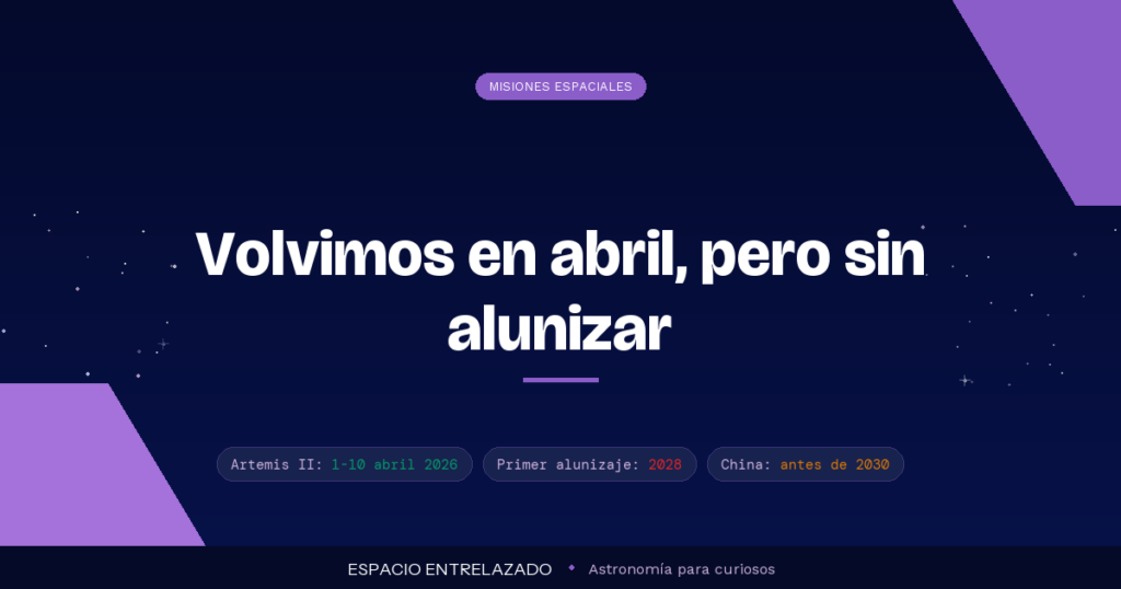programa artemis luna - Espacio Entrelazado