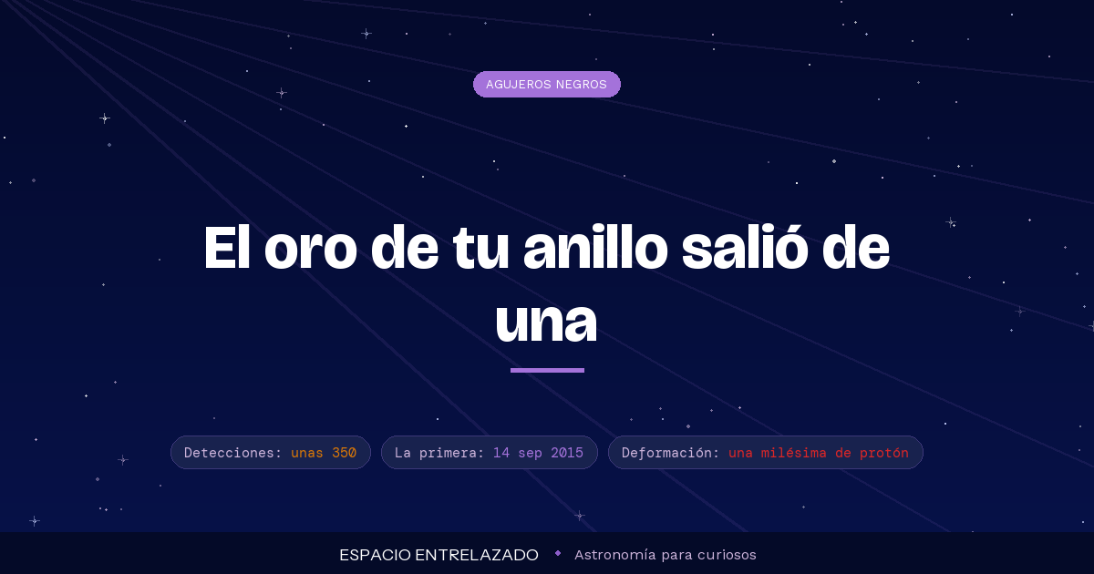 Ondas gravitacionales: qué son y las 350 ya detectadas