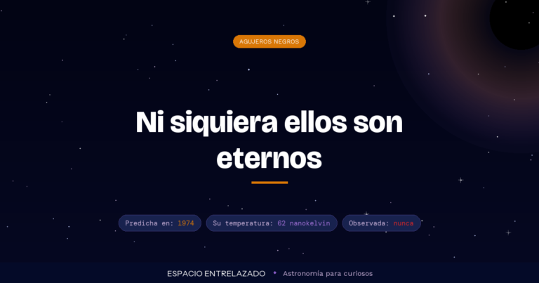 radiación de hawking - Espacio Entrelazado