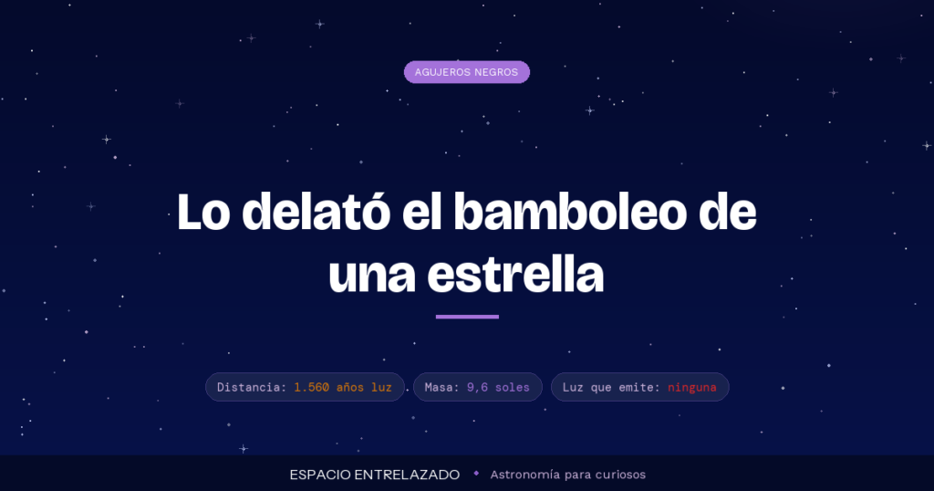 agujero negro más cercano a la tierra - Espacio Entrelazado