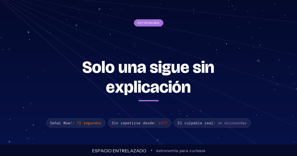 señales del cosmos - Espacio Entrelazado