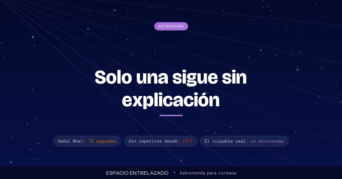 señales del cosmos - Espacio Entrelazado