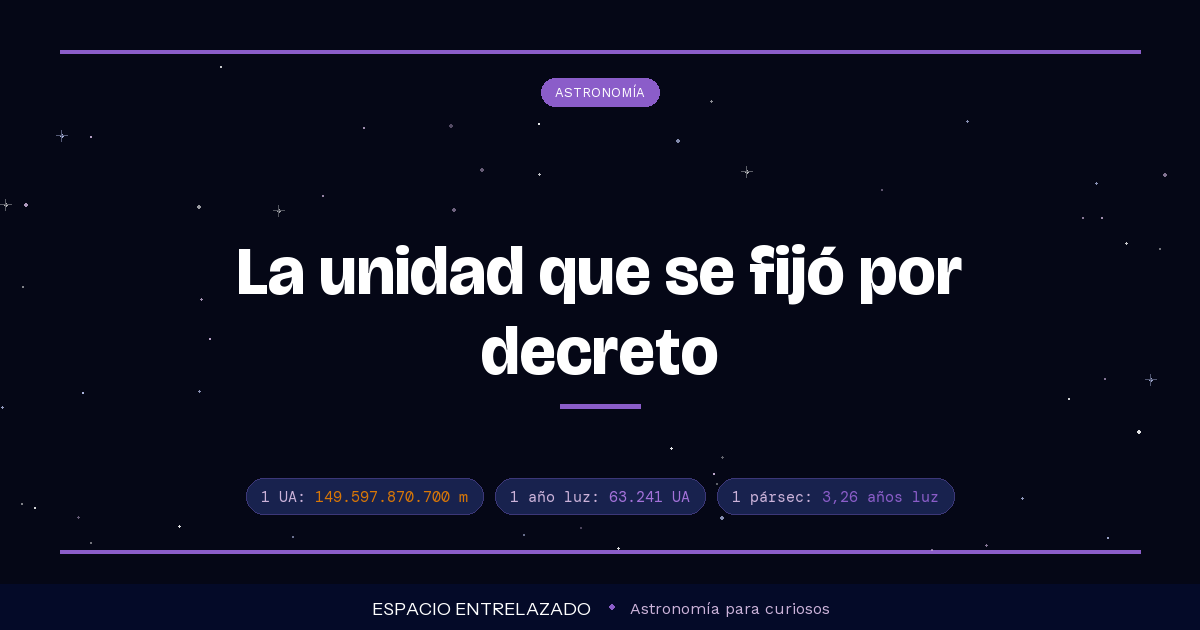 unidad de distancia en astronomía - Espacio Entrelazado